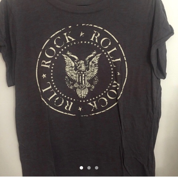 grunge rock and roll tee rolled sleev… - Picture 1 of 3